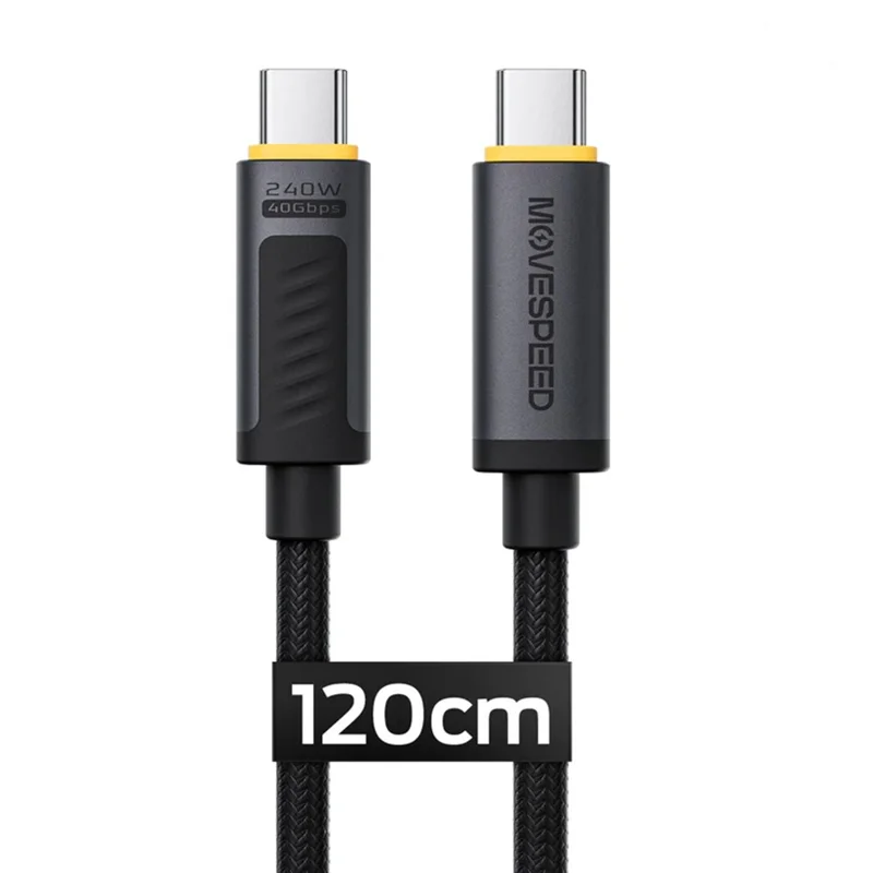 MOVE SPEED MSC01 1.2m Data Cable Full Function 40Gbps High Speed Transfer 240W Fast Charging Cord