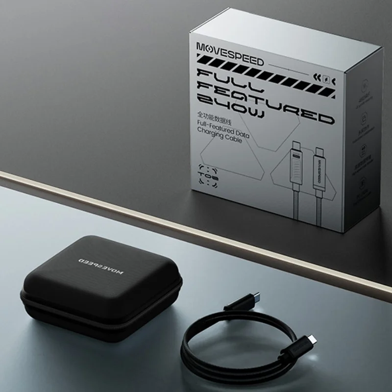 MOVE SPEED MSC01 1.2m Data Cable Full Function 40Gbps High Speed Transfer 240W Fast Charging Cord