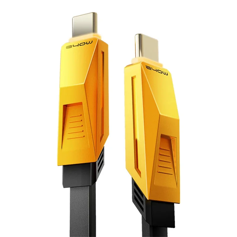 MOVE SPEED YSUCC02-C10 1m Data Cable High Power Transfer USB-C Fast Charging Cord - Yellow