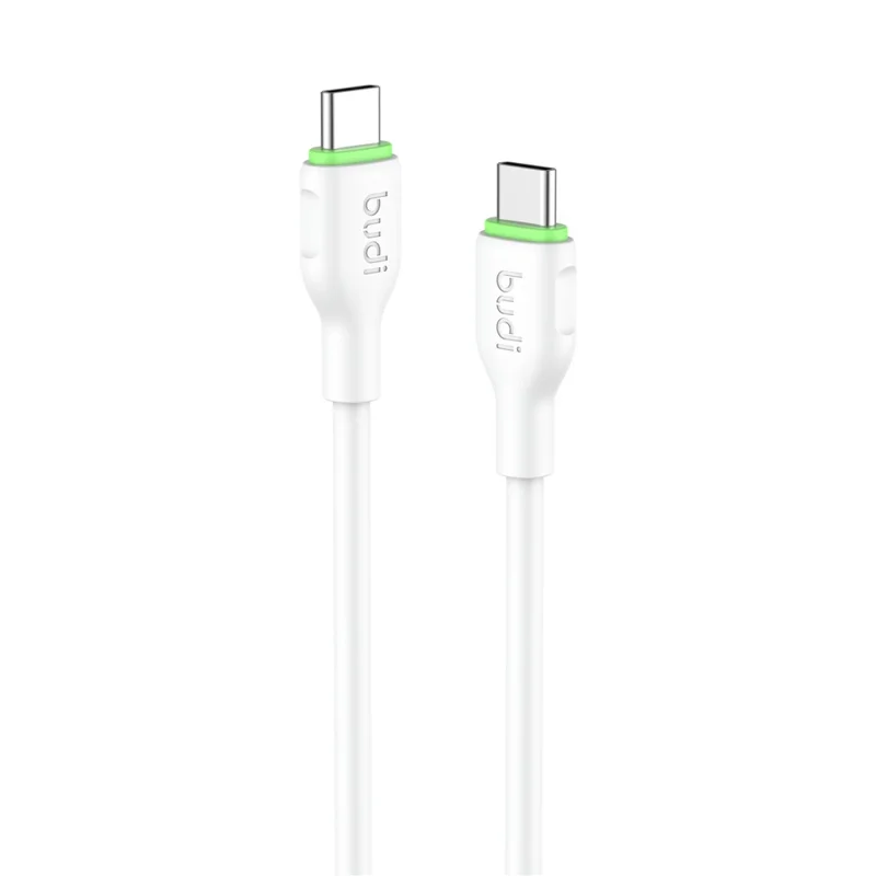 BUDI DC261TT30W 3m 65W Fast Charging Type C Cable Soft TPE USB C to USB C Data Cord