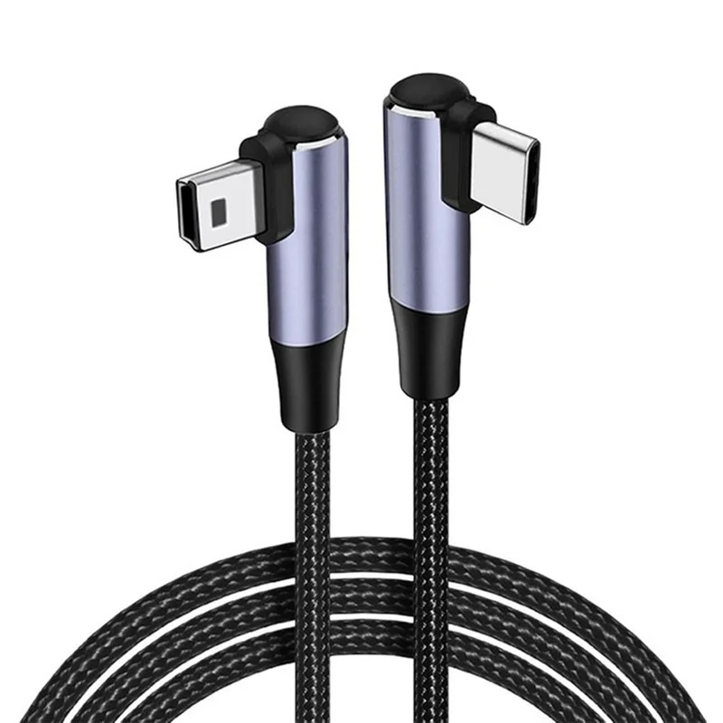 ENKAY HAT PRINCE 1m Angle Type-C to Angle Mini USB 2.0 Fast Charging Cable Efficient Data Transfer Cable