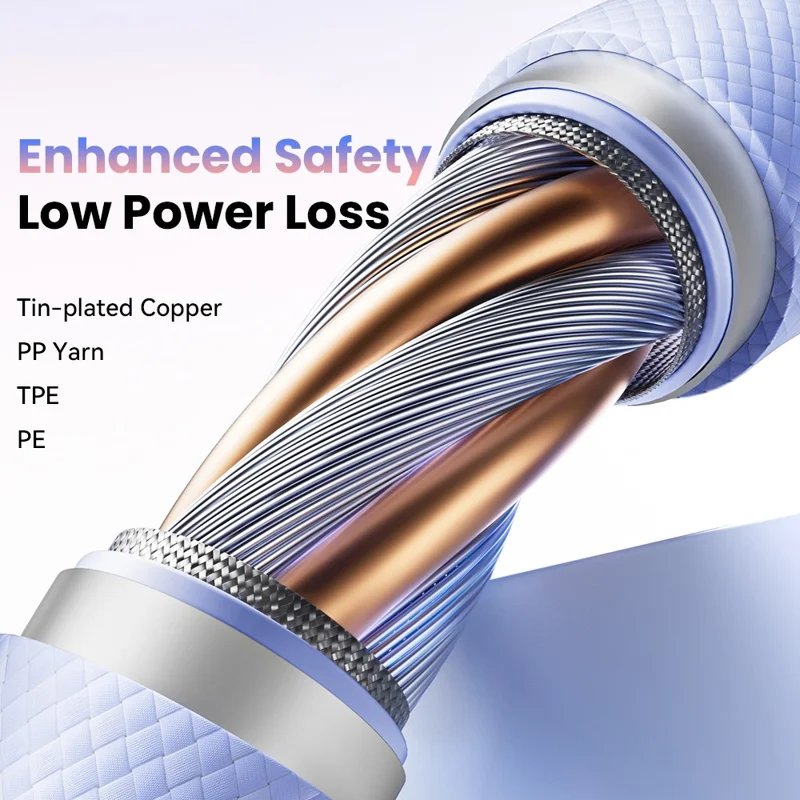 ESSAGER ES-X73 0.25m USB-C to USB-C Cable 60W Fast Charging Data Cable Smart Chip Control - Purple  /  Green