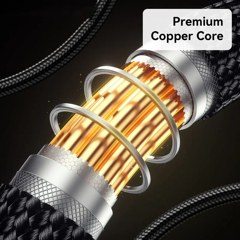 ESSAGER 0.25m C-C+M 65W Aluminum Alloy Data Cable Type-C to Type-C+M Fast Charging Cable - Grey