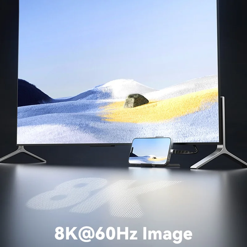 ESSAGER 0.125m 60W USB3.1 Full Function Data Cable Type-C to Type-C Charging Cord 40Gbps High Speed Transfer - Black