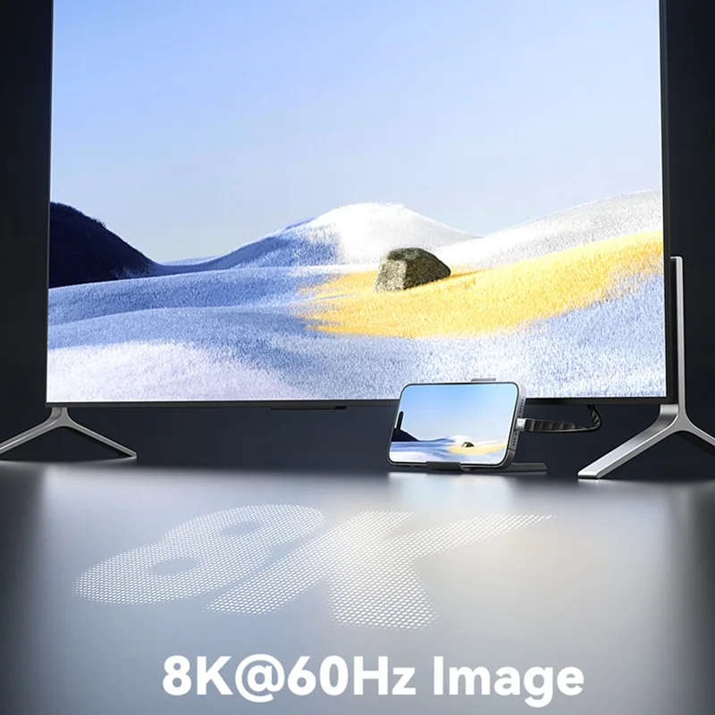 ESSAGER 0.125m 240W USB4.0 Full Function Data Cable Type-C to Type-C Charging Cord 40Gbps High Speed Transfer - Black