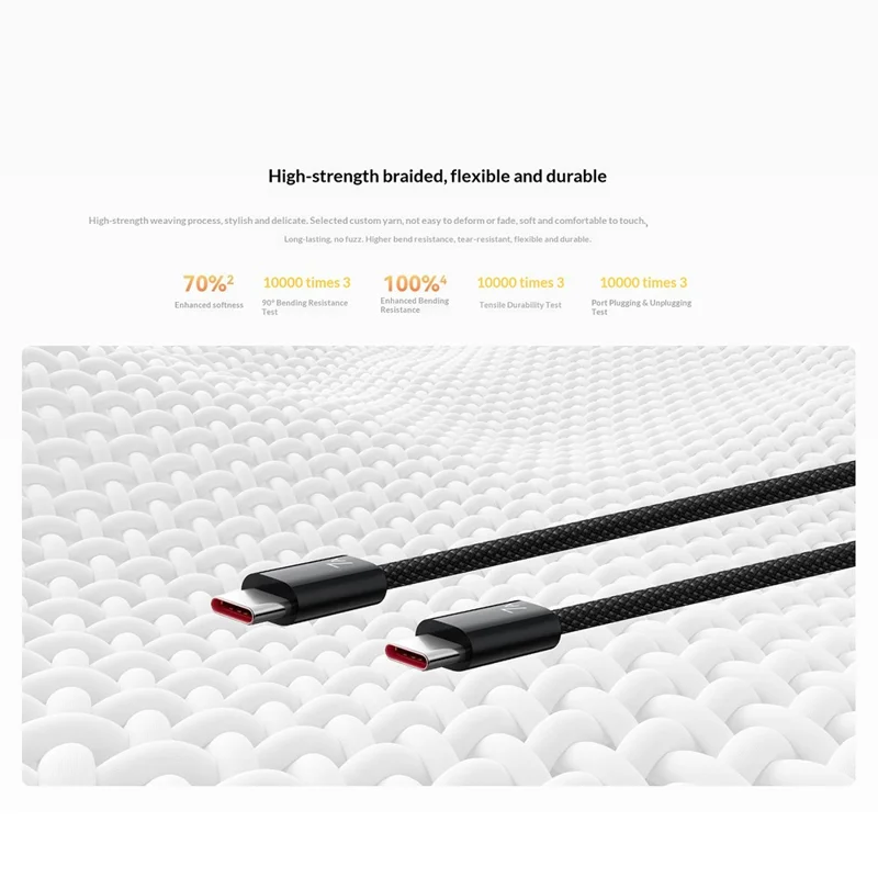 HUAWEI 1,8 m 140 W højtydet 7 A hurtig opladning Type-C til Type-C netværksdatabeskyttelse til smartphone / tablet / bærbar computer