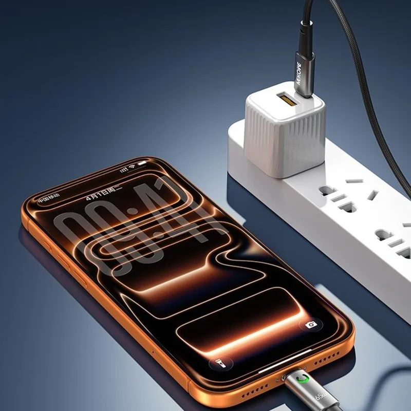 WEKOME WDC-129 Raython 3 Smart Power-Off Type-C till Type-C snabbladdningskabel 65W höghastighetsdataledning