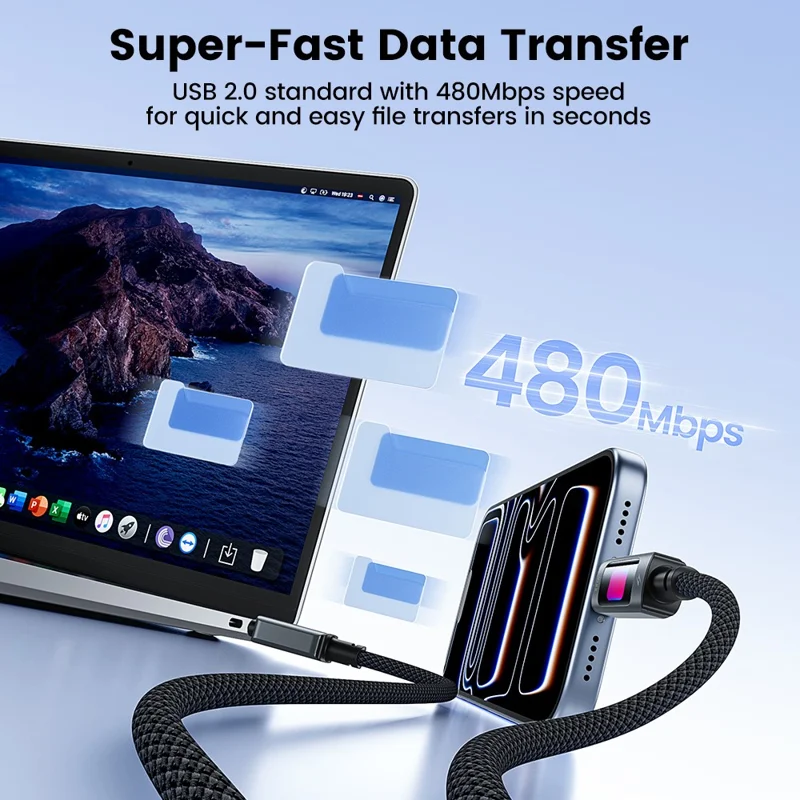 TOOCKI TX112C2 1 m PD 100 W Kabel szybkiego ładowania USB-C do USB-C z wbudowanym układem E-Marker Kabel do transferu danych 480 Mbps — Czarny