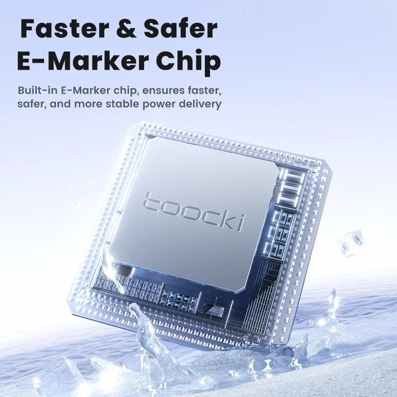 TOOCKI TX108C4 2 m PD 240 W USB-C till USB-C snabbladdningskabel med integrerad E-Marker-chip 480 Mbps datakabel för bärbar dator / surfplatta / telefon