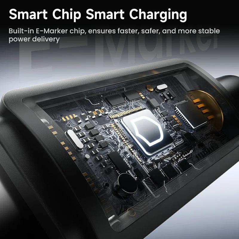 TOOCKI TX109C4 1m PD 240W USB-C to USB-C Ring Light Data Cable 480Mbps Fast Data Transfer Cable with E-Marker Chip for Laptop Phone - Black