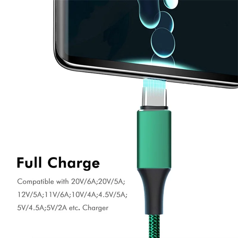 ENKAY HAT PRINCE 1m 120W 6A USB to Type-C Fast Charging Cable 5Gbps Data Transfer Cord - Green