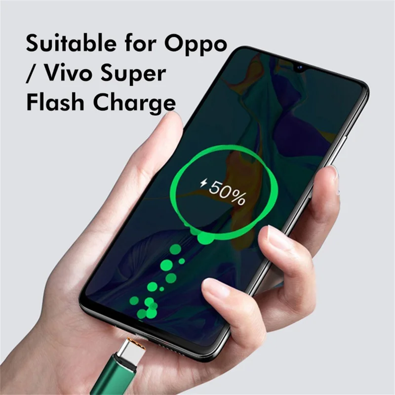 ENKAY HAT PRINCE 2m 120W 6A USB to Type-C Fast Charging Cable 5Gbps Data Transfer Cord - Green