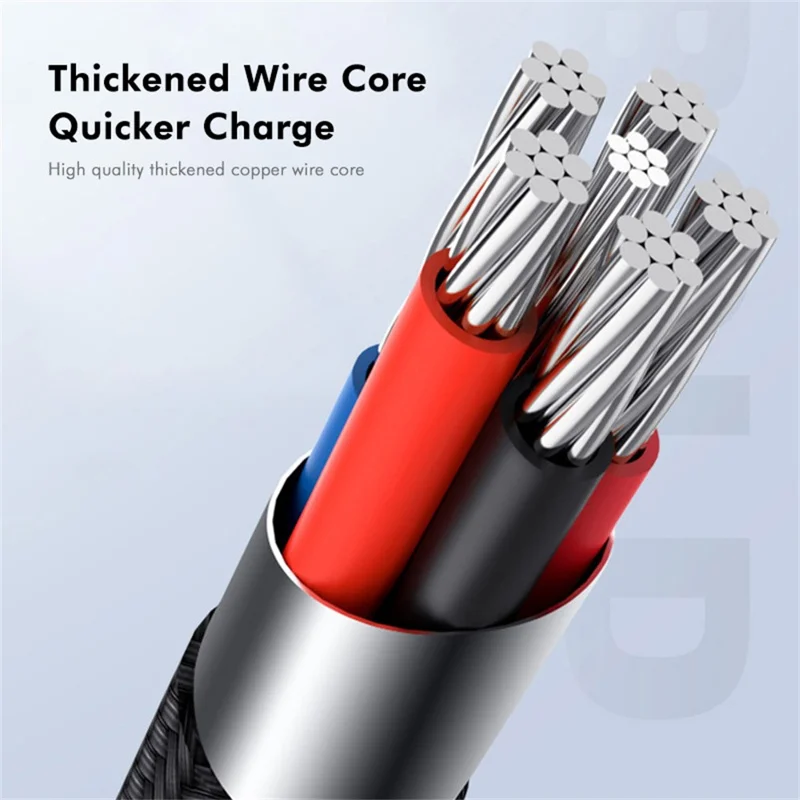 ENKAY HAT PRINCE 2m 66W 6A USB to Type-C Fast Charging Cable High-Speed Data Transfer Cord - Grey