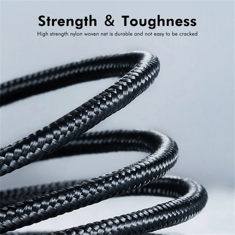 ENKAY HAT PRINCE 2m 66W 6A USB to Type-C Fast Charging Cable High-Speed Data Transfer Cord - Grey