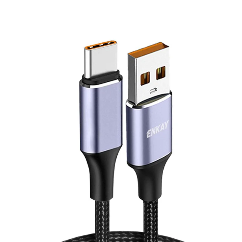 ENKAY 66W USB till Type-C-kabel, 1 m 6 A snabbladdnings- och datasynkroniseringskabel