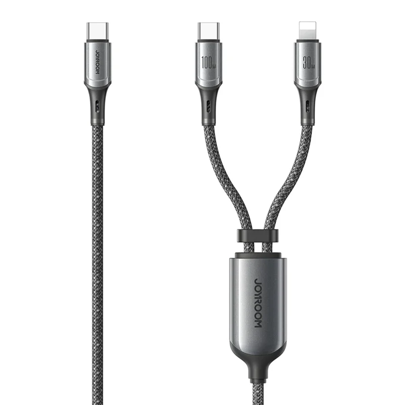 JOYROOM S-A57 1.5m 100W Fast Charging Cable Type-C to Type-C  /  iP Dual Port Data Sync Cord