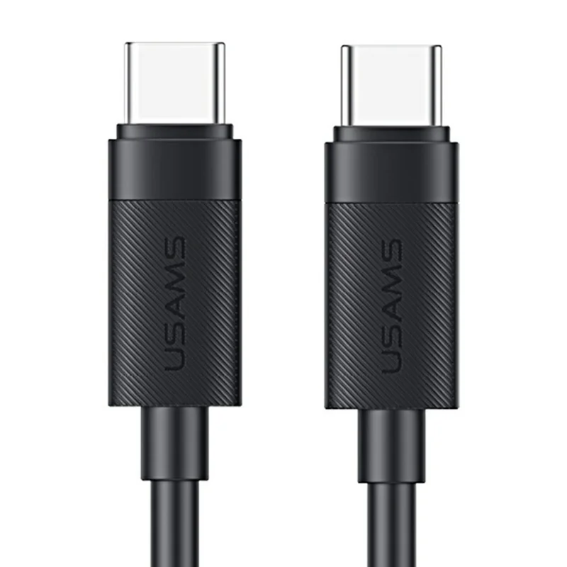 USAMS SJ780 U94 1m PD 60W Fast Charging Cable Type-C to Type-C Data Transfer Cord for Smartphone / Laptop / Tablet