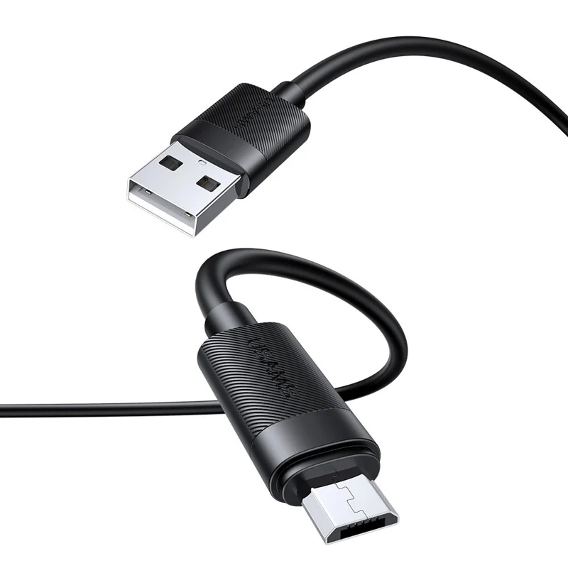 USAMS SJ779 U94 1m USB-A to Micro USB 2A 18W Fast Charging Cable Data Sync Cord for Android Phones