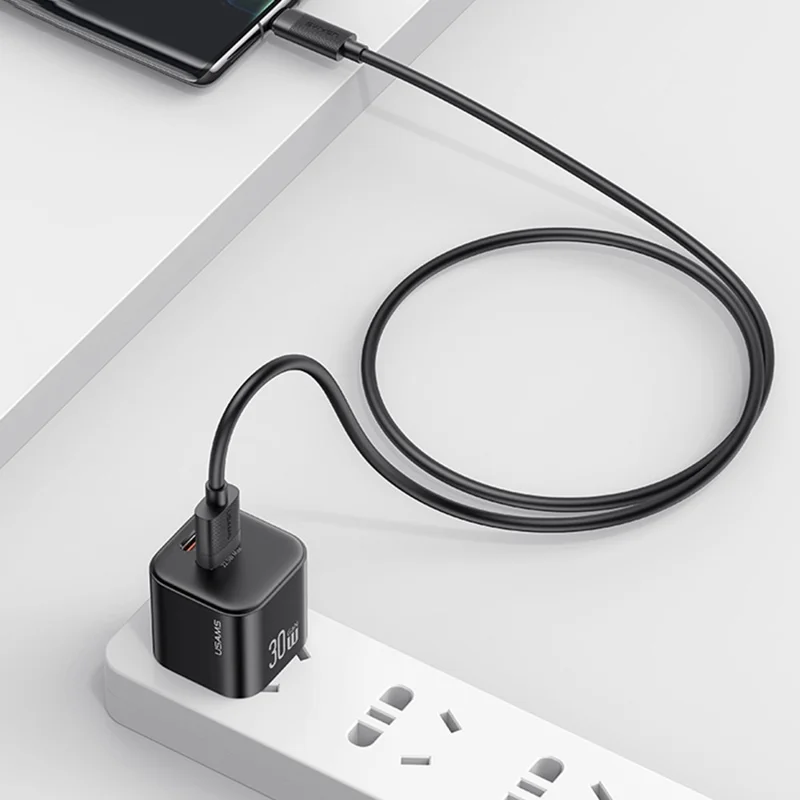 USAMS SJ777 U94 3A 18W USB-A to Type-C Fast Charging Cable Data Transfer Cord for Phones / Tablets