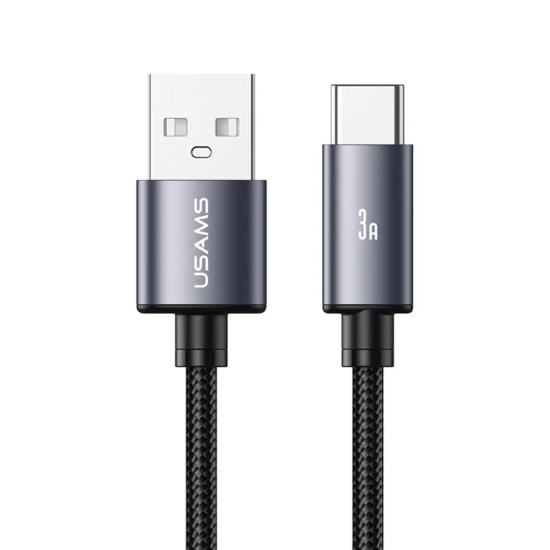 USAMS SJ767 U91 Type-C Cable 3A Fast Charging Data Cable 1m / 18W Quick Charge Aluminum Alloy