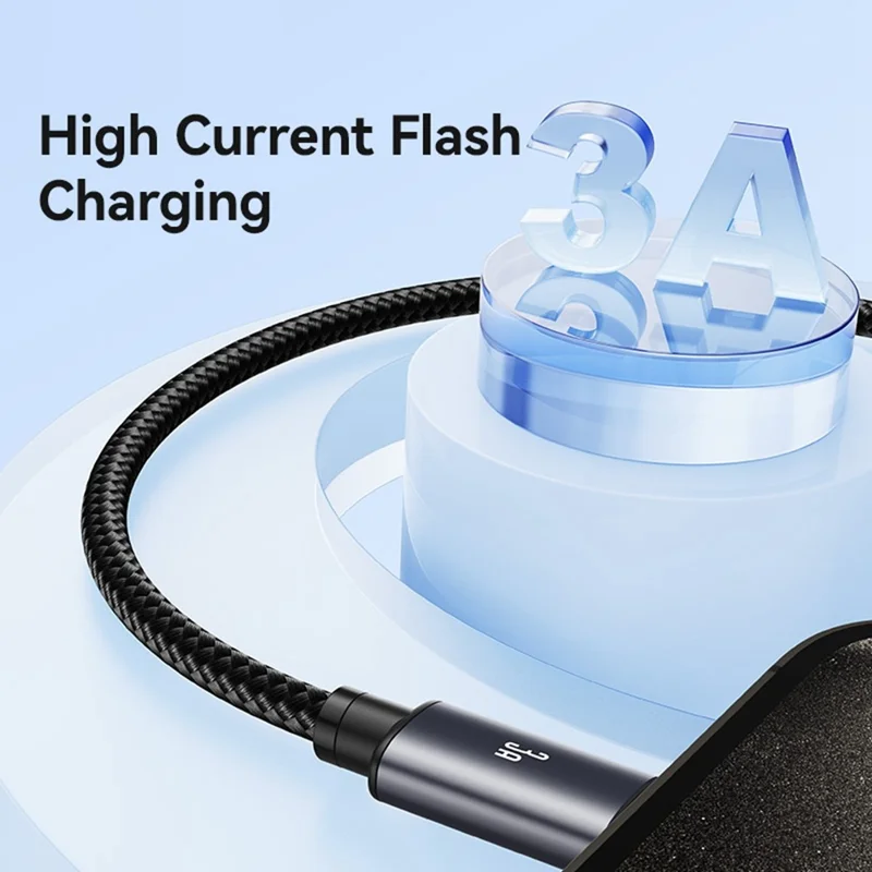 USAMS SJ767 U91 Type-C Cable 3A Fast Charging Data Cable 1m / 18W Quick Charge Aluminum Alloy