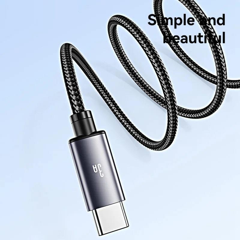 USAMS SJ767 U91 Type-C Cable 3A Fast Charging Data Cable 1m / 18W Quick Charge Aluminum Alloy