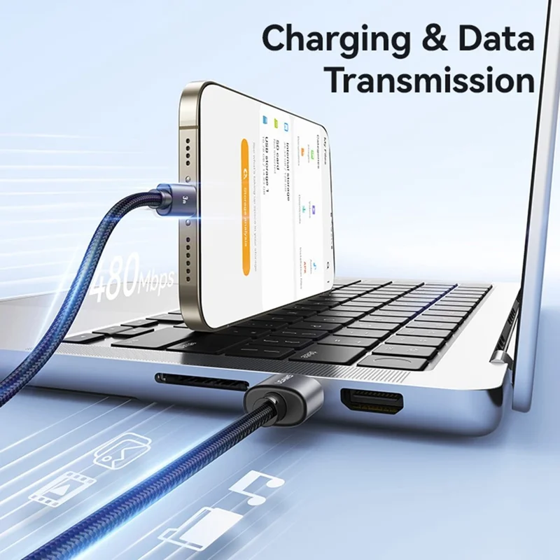 USAMS SJ767 U91 Type-C Cable 3A Fast Charging Data Cable 1m / 18W Quick Charge Aluminum Alloy