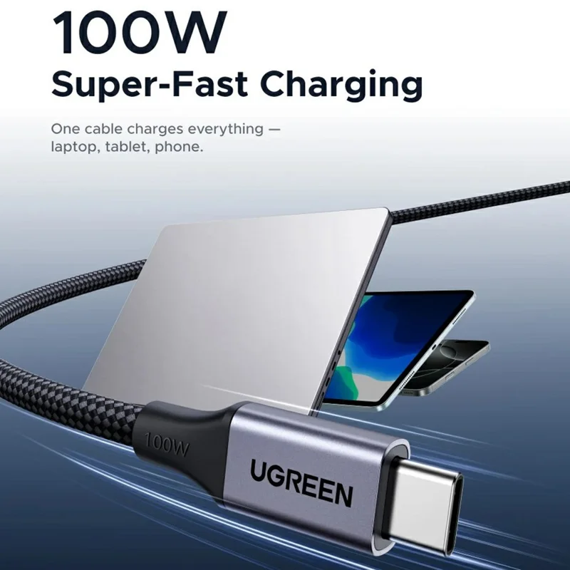 UGREEN 55517 1m Magnetic USB C to USB C Cable PD 100W Fast Charging Data Cord for MacBook / iPhone / iPad