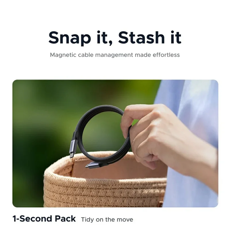 UGREEN 55517 1m Magnetic USB C to USB C Cable PD 100W Fast Charging Data Cord for MacBook / iPhone / iPad