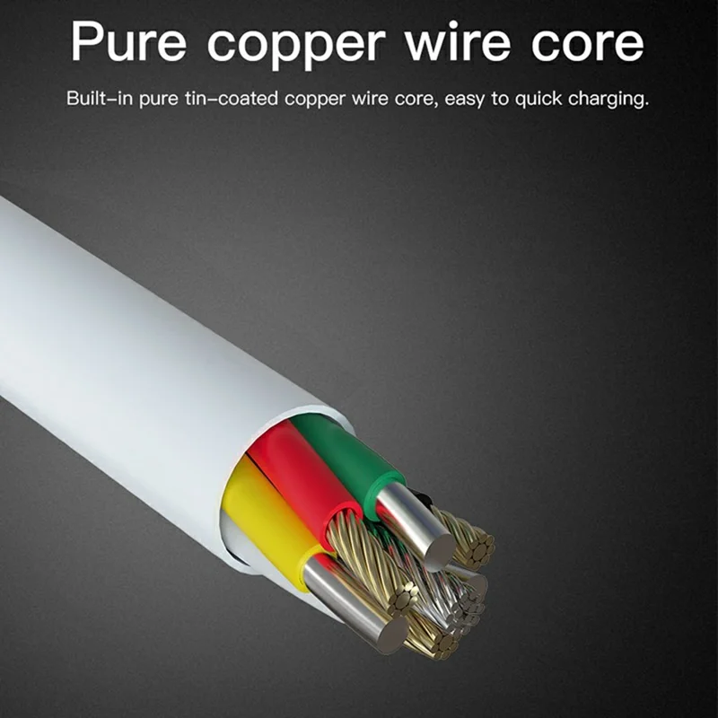 DEVIA EC205 Kintone Series 1m USB-A to Micro USB Charging Cable PVC Data Transfer Cord - White