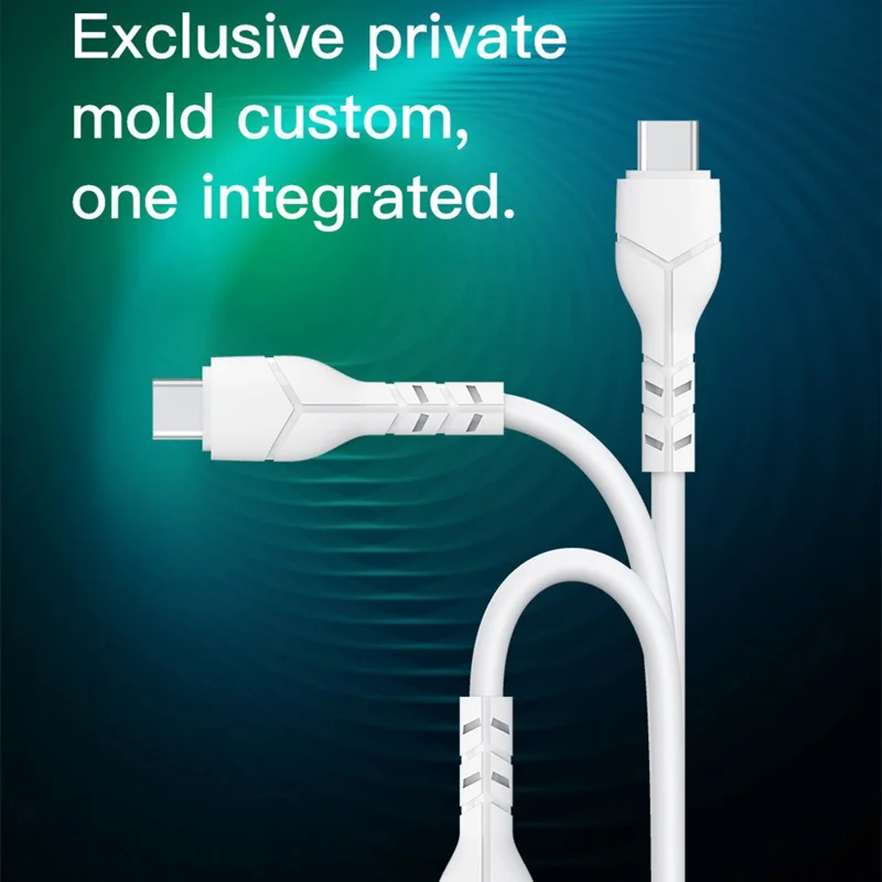 DEVIA EC305 Kintone Series 1m USB-A to Type-C Charging Cable PVC Data Transfer Cord - White