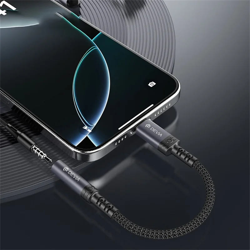 DEVIA Ipure Series Type-C to 3.5mm Audio Adapter DAC Chip Wired Connection for Phone  /  Tablet  /  Laptop - Black