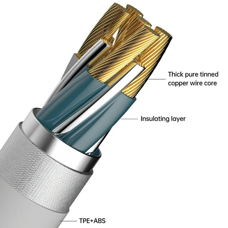 DEVIA EC317 Smart Series 1.5m Type-C to Type-C PD 100W Fast Charging Cable TPE Data Cord - White