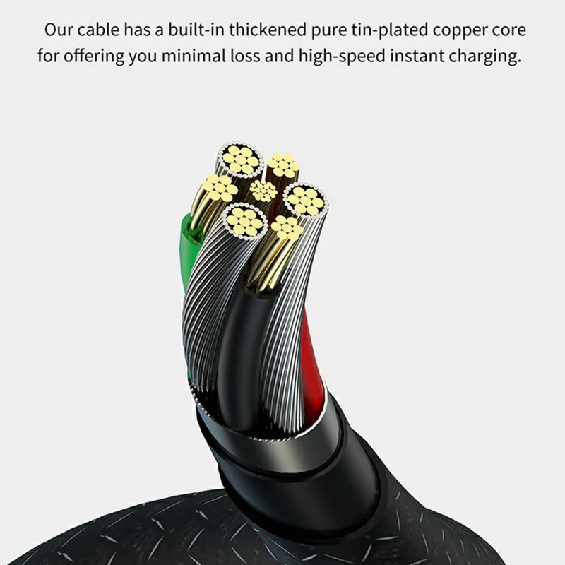 DEVIA EC649 Gracious Series 1m USB-A to Type-C Cable 2A Fast Charging Nylon Braided 480Mbps Data Cord - Black