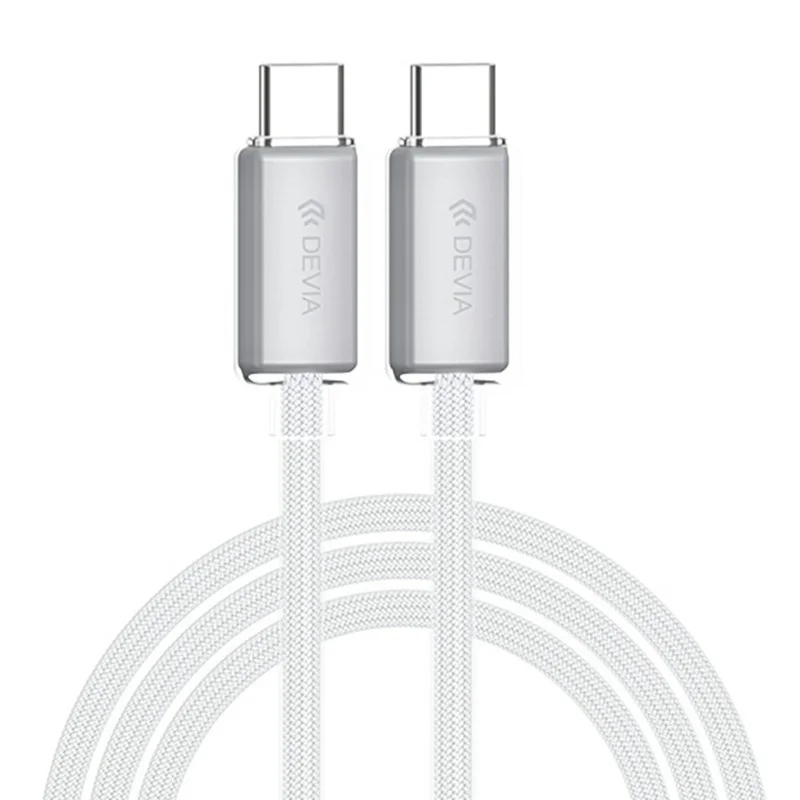 DEVIA EC688 Extreme Speed Series 1.5m Type-C to Type-C Data Cable PD 60W Fast Charging Cord - White