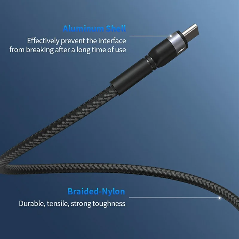 DEVIA EC648 Extreme Speed Series 1.2m Type-C to Type-C 60W + IP 12W Cable Dual Port Fast Charging Data Cord - Black