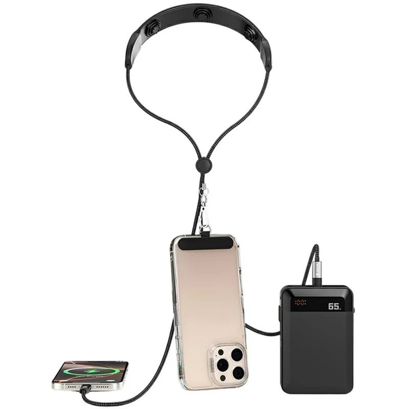 DEVIA EC317 1.5m Ultra4 Type-C to Type-C PD 100W Fast Charging Cable Massager Lanyard 3 in 1 Data Cord - Blacklti Function Portable Device For Office Travel