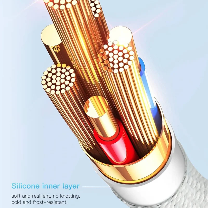 TOTU CB-10-CC 120cm USB-C to Type-C Cable 60W Fast Charging Silicone Braided Data Cable - White