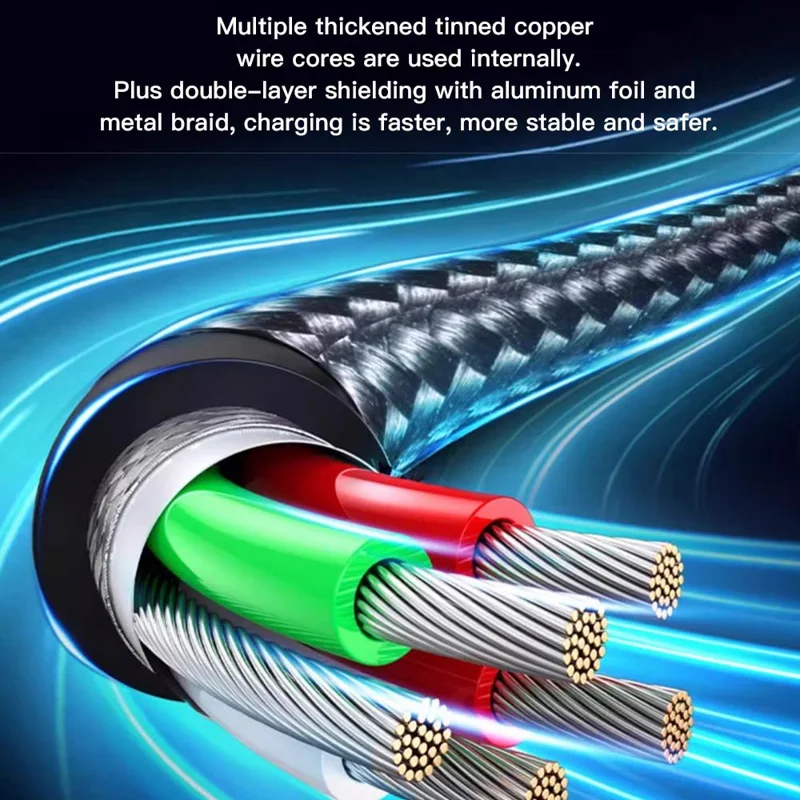 TOTU CB-7-CC-B 120cm USB-C to Type-C Cable 100W Fast Charging Braided Data Cable with LED Digital Display - Black