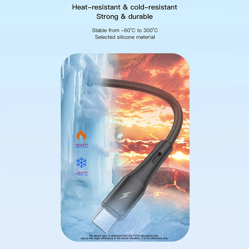 TOTU CB-3-3 120cm 3 in 1 Charging Cable iP (5-14) / USB-C / Micro USB Fast Charging TPE Silicone Data Cable - Black