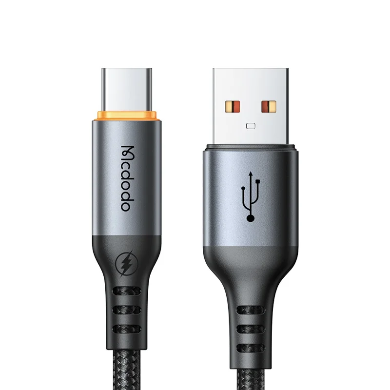 MCDODO CA-0570 1.2M USB-A to USB-C Cable 6A Super Fast Charging Smart Auto Power Off 480Mbps Data Transfer Cable - Black