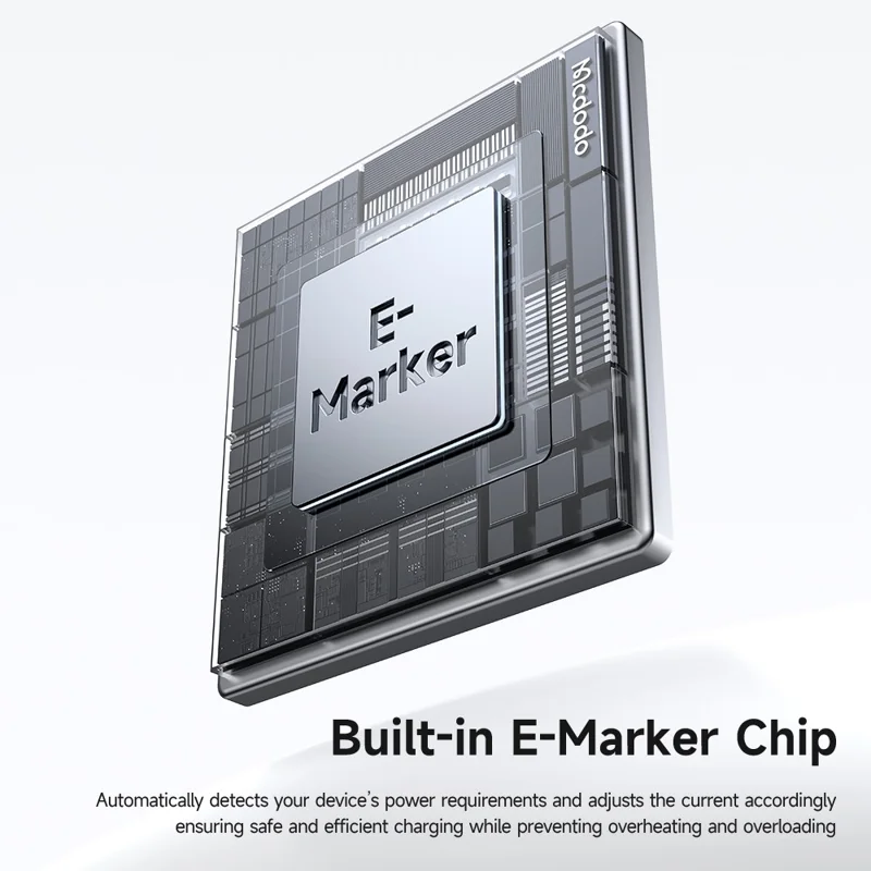 MCDODO CA-2040 PD 100W 1.2M USB-C to C Fast Charging Data Cable with Smart Auto Power Off E-Marker Chip - Black