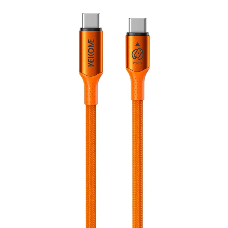 WEKOME WDC-C23 Ladon 140W All Protocol Super Fast Charging Cable Type-C to Type-C 1.2M Data Cable - Orange