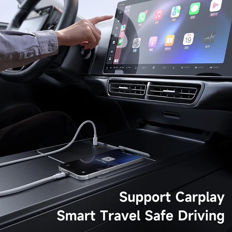 MCDODO CA-558 1.2m 100W Fast Charging Wire USB-C to USB-C Nylon Braided Data Cable with LED Indicator - White