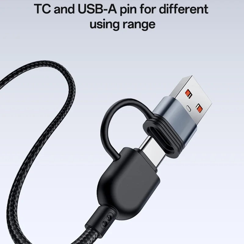 YESIDO CA203 USB-A / USB-C to iP  /  USB-C  /  Micro Fast Charging Cable Braided Charging Cord for iPhone Samsung Huawei Xiaomi