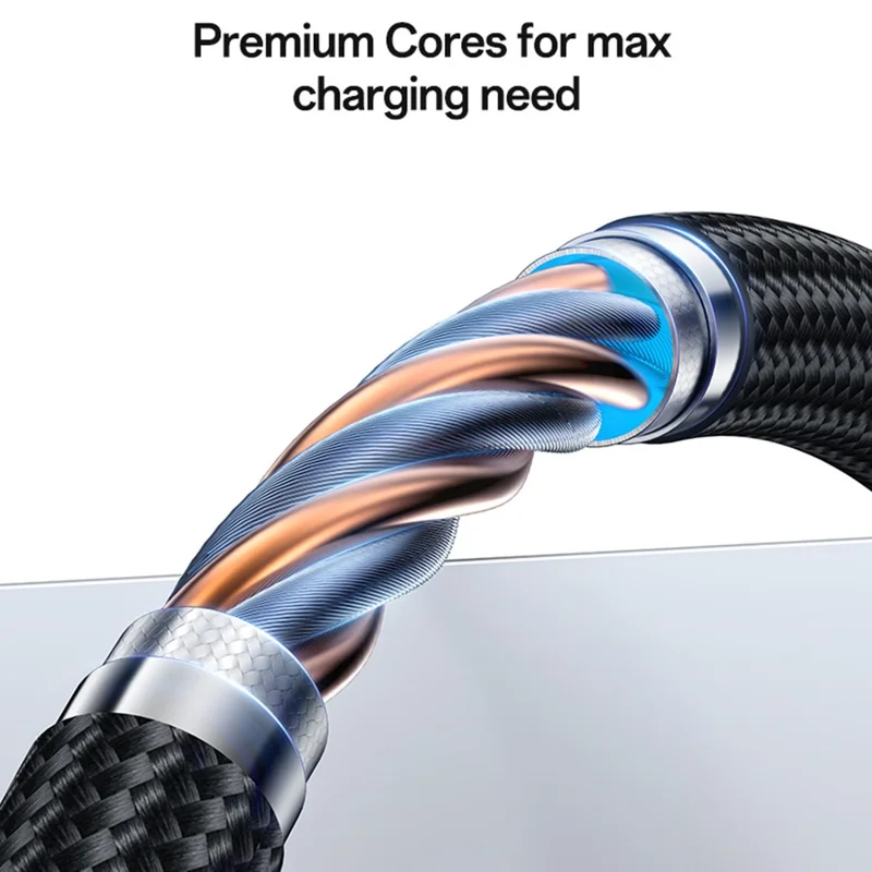 YESIDO CA203 USB-A / USB-C to iP  /  USB-C  /  Micro Fast Charging Cable Braided Charging Cord for iPhone Samsung Huawei Xiaomi