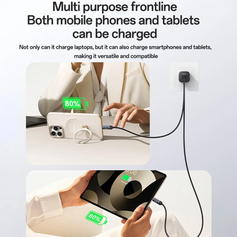 YESIDO CA202 120 cm USB-C til USB-C datakabel PD 100 W hurtiglader med OLED digital display