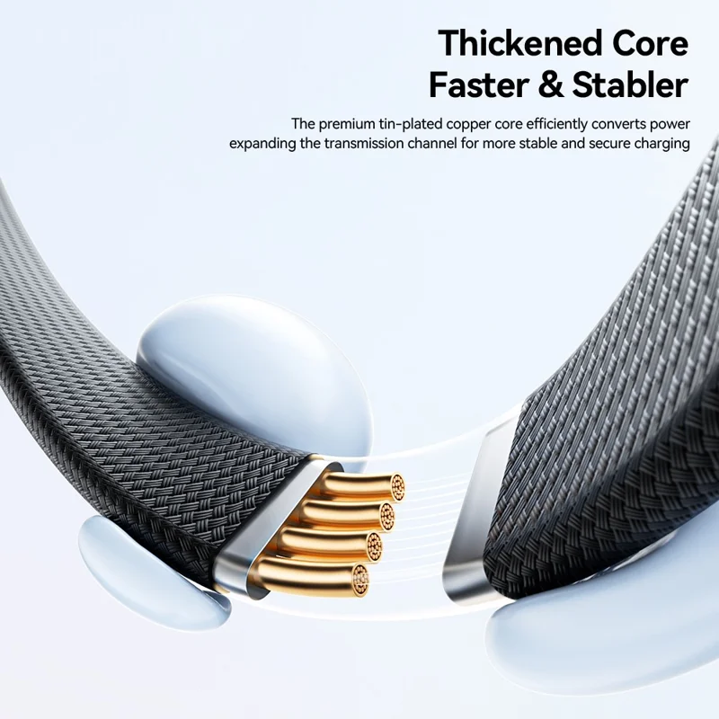 ESSAGER 1m USB-C to USB-C L-Shape 100W Fast Charging Cable with Stand for Gaming Charging - Tarnish