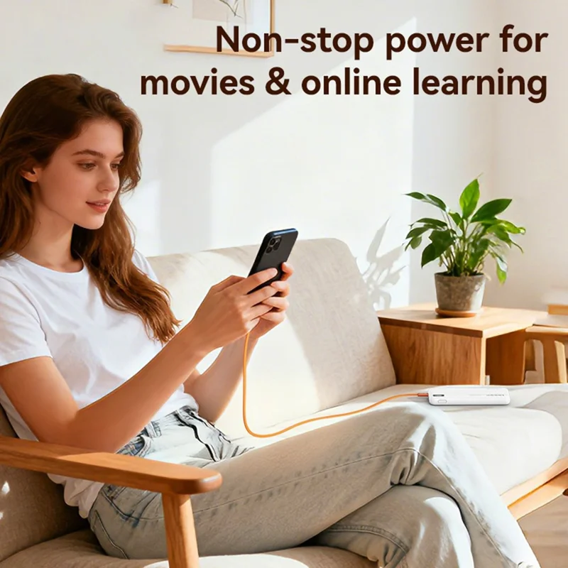 USAMS SJ783 U96 1.2m USB-C to USB-C Cable PD 60W Fast Charging Ultra Slim Braided Data Cable - Orange