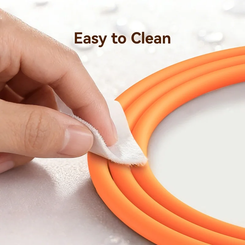 USAMS SJ787 U98 Cable de Datos de Silicona USB-C a USB-C de 1 m y Carga Rápida PD de 60 W - Naranja